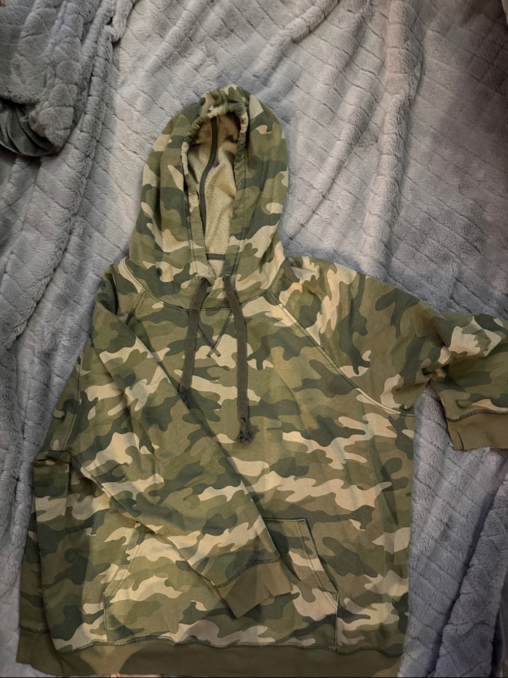 Old Navy Green Camo Pullover Hoodie